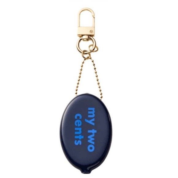 Kate Spade Blue Coin Holder Keychain TARGET COLLAB NEW - Picture 1 of 6